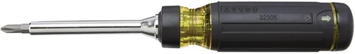 Miniatura 14 de Klein Tools 32305 - Destornillador de trinquete multibroca, herramienta 15 en 1 con puntas Phillips, ranuradas, cuadradas, Torx y combo