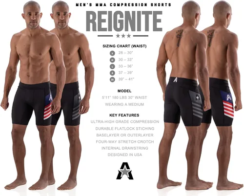 Miniatura 6 de Anthem Athletics Reignite Vale Tudo Shorts Men MMA Compression Shorts, BJJ, Jiu Jitsu, No Gi, Grappling
