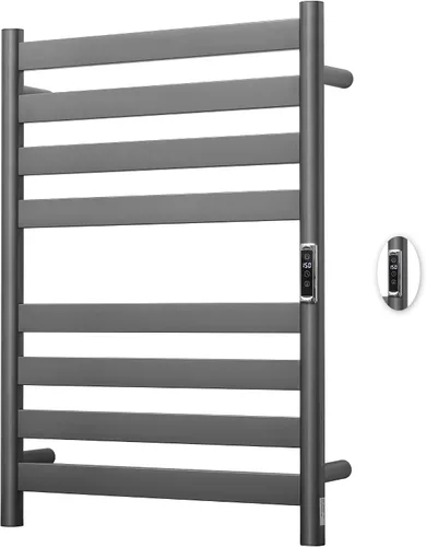 Miniatura 9 de Toalleros térmicos para baño, calentadores eléctricos de toallas para montar en la pared con temporizador y control de temperatura, calentador