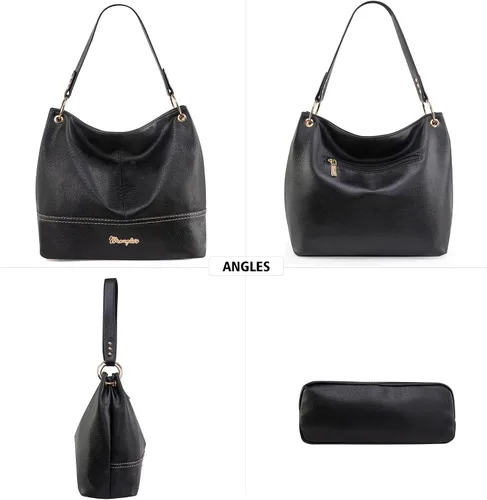 Miniatura 87 de Wrangler Hobo - Bolsas para mujer de cuero vegano con asa superior, bolsos de hombro y bolsos