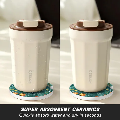 Miniatura 4 de Aiawoxc Portavasos para automóvil, paquete de 2 posavasos universales antideslizantes con una muesca para el dedo, tapete para la mayoría