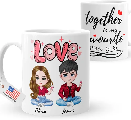 Miniatura 12 de Taza personalizada de mejores amigas - Taza de té o café personalizada - Regalo para mejores amigas - Personalizable con nombre y cita - Taza