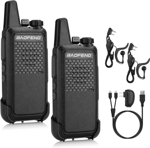 BAOFENG GT-22 Walkie Talkies para adultos recargable, radios bidireccionales de largo alcance con batería de 1500 mAh, manos libres VOX portátiles