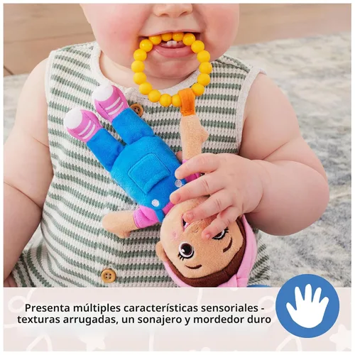 Miniatura 3 de Ms. Rachel Juguete sensorial oficial para llevar, columpio y cochecito de bebé, juguetes de dentición con sonajero y clip, juguetes para niños
