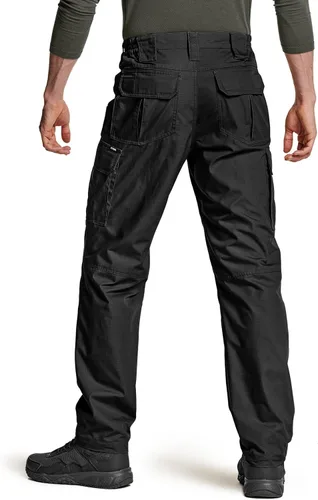 Miniatura 2 de CQR Pantalones tácticos tipo cargo para hombre, tejido ripstop, resistentes al agua, ligeros, EDC para artículos de uso diario, para trabajo