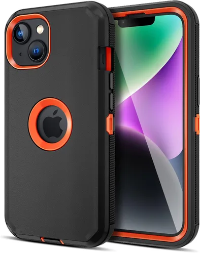 Miniatura 15 de Jiunai Funda para iPhone 14 Plus a Prueba de Golpes Antipolvo Protección de Servicio Pesado Protectora Antiarañazos de Doble Capa Resistente Rugosa