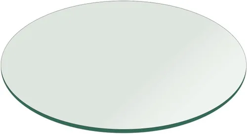Miniatura 107 de Fab Glass - Mesa redonda de cristal de 48 in, grosor de 3/4 in, cristal pulido plano templado, Vidrio, Transparente