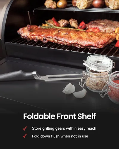Miniatura 4 de Z GRILLS Parrilla de pellets de madera 2026 y ahumador con controlador PID V3.0, 459 pies cuadrados en área de cocina, sonda de carne, estante