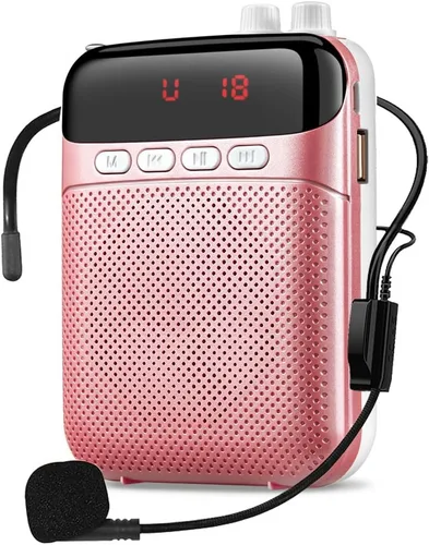 Kinizuxi Amplificador de Voz Portátil para Profesores, Amplificador Personal de 2400mAh con Auriculares para Hablar, Sistema PA Recargable con