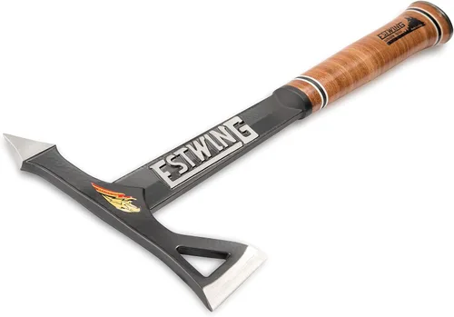 Miniatura 2 de ESTWING Hacha Tomahawk - Hacha ligera de 16.25 pulgadas con construcción de acero forjado y agarre de cuero genuino - ETA
