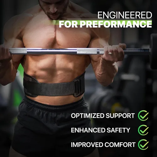 Miniatura 9 de Cinturón de levantamiento de pesas para hombres y mujeres, cinturón de gimnasio de apoyo lumbar y espalda de 8 pulgadas para culturismo, fitness