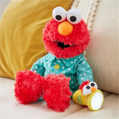 Miniatura 7 de GUND Sesame Street - Peluche oficial de Elmo Muppet Bedtime, juguete de peluche prémium que brilla en la oscuridad para edades de 1 año en adelante