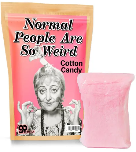 Normal People are Weird Gourmet Cotton Candy – Divertido regalo para el Día de la Madre – Ideas de regalo para el Día del Padre – Hecho en los