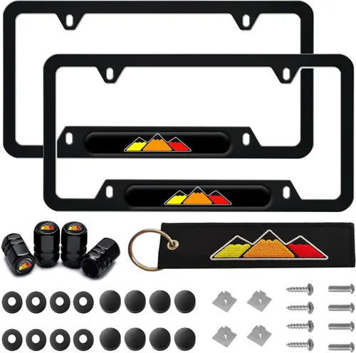 Miniatura 7 de Marco de matrícula de aluminio tricolor de 3 colores compatible con vehículo Toyota, camión, remolque, SUV. (Blanco Azul-01)