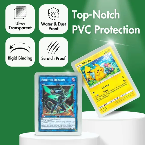 Miniatura 2 de Cargadores superiores para tarjetas, protectores de tarjetas de 3 x 4 pulgadas para comercio colectivo, portatarjetas protectoras deportivas