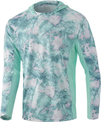 HUK Men's Icon X Camo Hoodie UPF 50+ Long-Sleeve Fishing Shirt