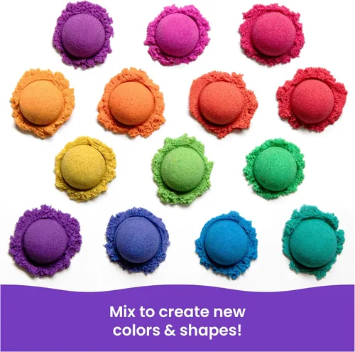 Miniatura 6 de Kinetic Sand, paquete de 10 contenedores de castillo de 10 colores de arena de juego para recuerdos de fiesta, bolsas de regalo, regalos