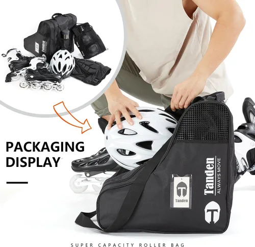 Miniatura 4 de Tanden Bolsa de patinaje sobre hielo para niños y adultos, bolsa de patinaje sobre hielo para llevar patines de hielo en línea