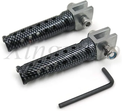 Miniatura 5 de Estriberas plegables para motocicleta, estribos delanteros compatibles con Yamaha FZR 600 XJ 600S YZF 600R 750R 1000 FZS1 FZ-1 R1 R6, pedal