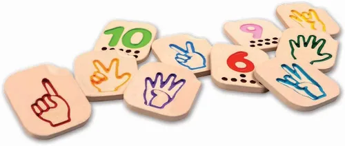 Miniatura 13 de PlanToys Juego de bingo de matemáticas de madera para juego de números inspirado en Montessori Matemáticas tempranas, conteo y actividad