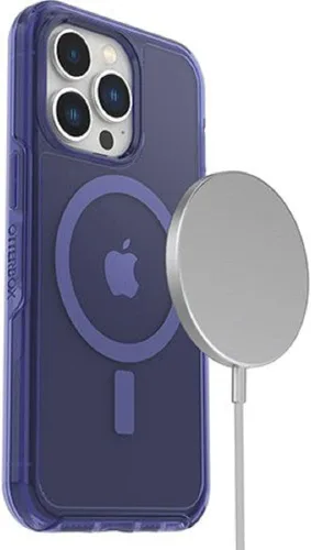Miniatura 6 de OtterBox Symmetry Series + - Funda antimicrobiana transparente con MagSafe para iPhone 13 Pro, azul Azul/Claro