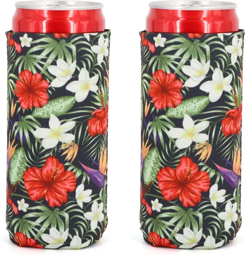 Miniatura 12 de 2 Fundas de neopreno para enfriar latas largas de cerveza, fundas para lata de cerveza plegables, fundas para enfriar latas, adecuadas para bebidas