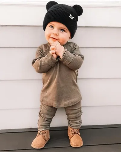 Miniatura 6 de FURTALK Baby Beanie Winter Hat with Bear Ear for Infant Toddler Boys Girls Soft Knitted Skull Cap