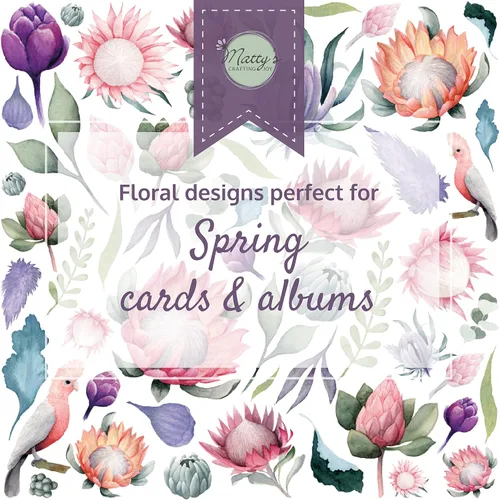 Miniatura 3 de Matty's Crafting Joy Floral Grace - Bloc de papel de cartulina de doble cara de 12 x 12 pulgadas, 24 unidades, diseño floral
