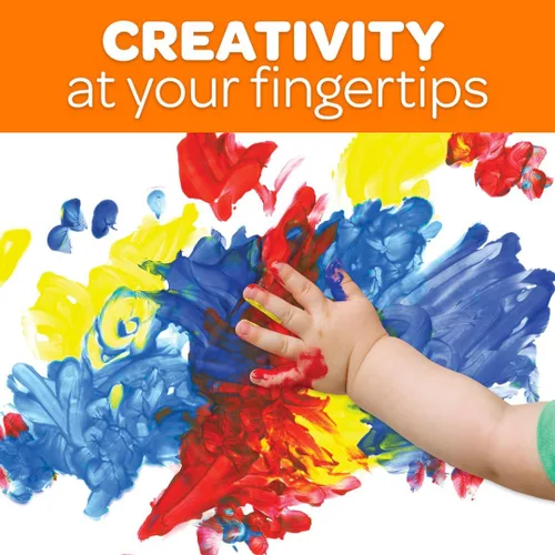 Miniatura 3 de Crayola Pinturas lavables para dedos (6 unidades), suministros de pintura para preescolares y niños pequeños, juego de pintura de dedos para niños