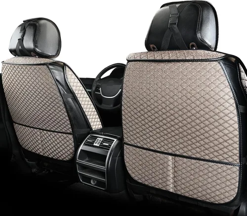 Miniatura 2 de Fundas de asiento de automóvil de cobertura completa, tela transpirable con patrón de diamante 3D de alta calidad, protectores de asiento