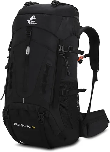Bseash Mochila de senderismo de 60 litros con cubierta para lluvia, impermeable, gran capacidad, deportes al aire libre, viajes, escalada, turismo