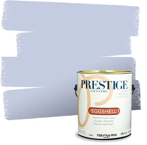 Miniatura 29 de Prestige Paints. - Base y pintura para exteriores en un solo galón, 1 galón. plano, comparable con Sherwin Williams Topsail. SW159-azul hechizante.