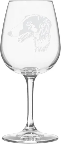 Miniatura 254 de Copa de vino de 12.75 onzas con diseño de perro grabado