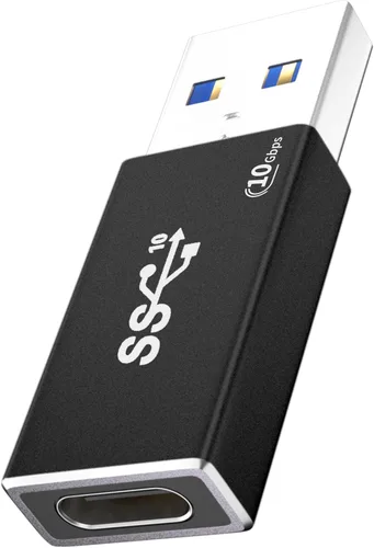Miniatura 12 de Adaptador USB a USB C de doble cara de 10 Gbps, adaptador tipo C hembra a USB 3.2 macho, carga rápida de 60 W para iPhone 16 15 14 Plus Pro Max