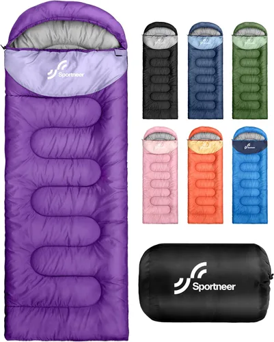 Miniatura 17 de Sportneer Sleeping Bag for Adults & Kids, Cold Weather & Warm Waterproof Camping Sleeping Bag, Compact Portable for Camping Hiking & Travel Negro