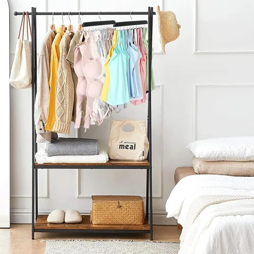 Miniatura 6 de Paquete de 2 perchas para brasieres, capacidad plegable con 40 ganchos, perchas de sujetador para organizador de armario, perchas de madera de Negro
