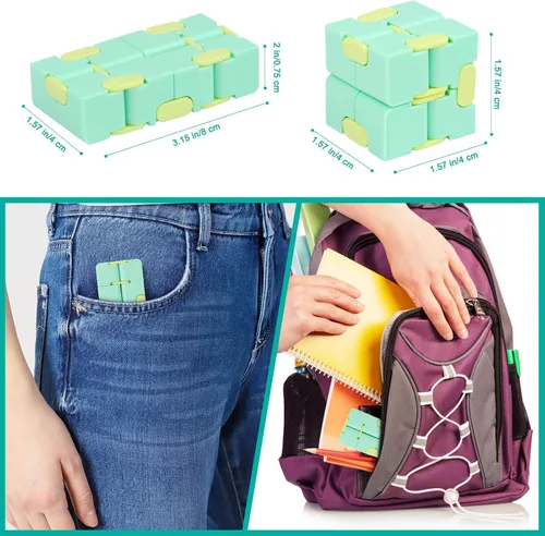 Miniatura 6 de WUQID Infinity Cube - Juguete antiestrés para niños y adultos, bonito, pequeño, accesorio único para aliviar la ansiedad y pasar el tiempo