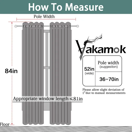 Miniatura 8 de Yakamok Cortinas 100% opacas para sala de estar, cortinas reductoras de ruido, cortinas opacas con aislamiento térmico para dormitorio