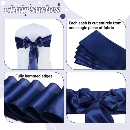 Miniatura 12 de mds - Lote de 10 lazos de satén para sillas de boda y eventos, para decoración de fiestas, 30 colores, Satin, 10 Verde oliva