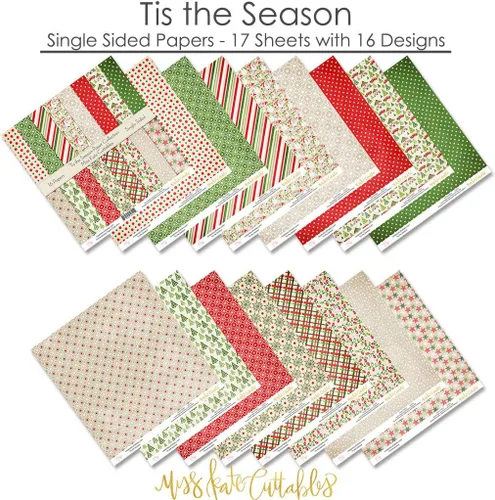 Miniatura 2 de Paquete de papel con patrón "Tis the Seas", papel especial para álbumes de recortes, colección de una cara de 12 x 12 pulgadas, incluye 16 hojas