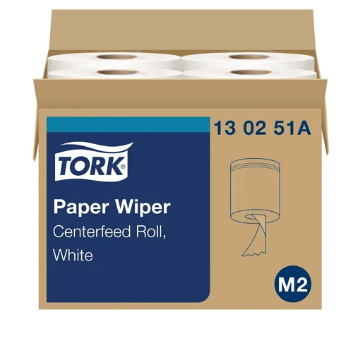 Tork Centerfeed - Limpiaparabrisas de papel blanco M2, 100% reciclado, 4 x 325 hojas, 130251A