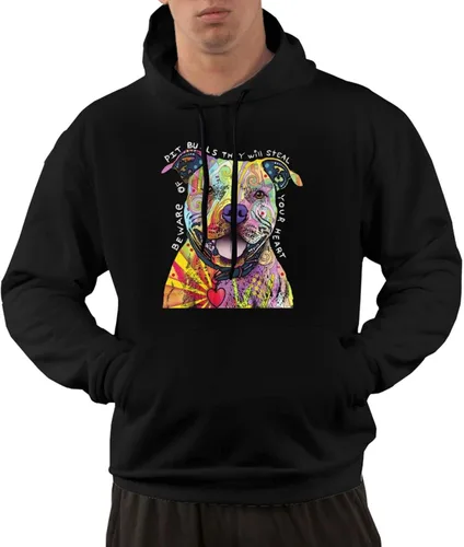 Miniatura 2 de diyhoodie Pitbull sudadera con capucha para hombre, personalizado de los hombres clásico con capucha Pitbull