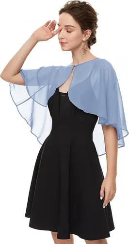 Miniatura 3 de Chales de gasa suave para cubrir el vestido de noche de boda para mujer