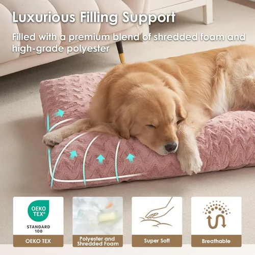 Miniatura 2 de EHEYCIGA Cama lavable para perros medianos para jaula de 29 x 21 pulgadas, almohadilla reversible para perreras para perros con un peso de hasta 35