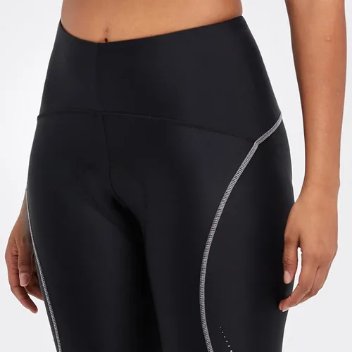Miniatura 3 de BALEAF Pantalones de ciclismo para mujer, de cintura alta, 4D, acolchados, pantalones cortos capri de ciclismo 34, bolsillos UPF50+