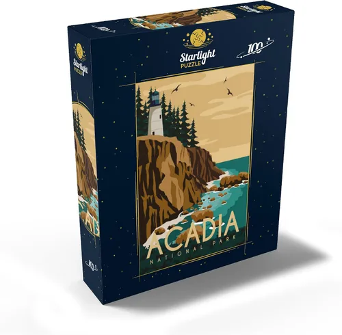 Miniatura 2 de MyPuzzle Acadia National Park Maine USA Art Deco - Póster vintage de 100 piezas para adultos