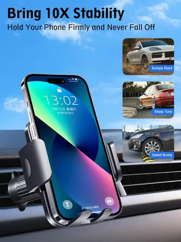 Miniatura 6 de Soporte de teléfono 3 en 1 para automóvil, soporte de teléfono actualizado 2025 para parabrisas de ventilación de automóvil, soporte de teléfono