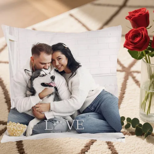 Miniatura 5 de Personalized Family Photo Pillow Case with one Image and Sentimental Text Adding Warmth to Your Home and offering a Beautiful idea