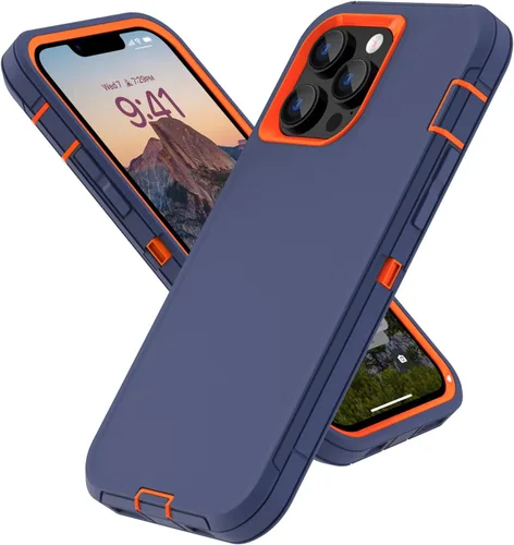 Miniatura 11 de Sansunto Funda para iPhone 13 Pro, doble capa de protección de cuerpo completo para hombres y mujeres, funda de goma de silicona no incorporada