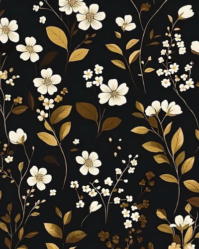 Miniatura 21 de BOKEBEVE Papel Pintado Vintage de Despegar y Pegar Hojas Papel de Contacto Oro Negro Floral para Estante de Libros Forro de Cajón Amigable